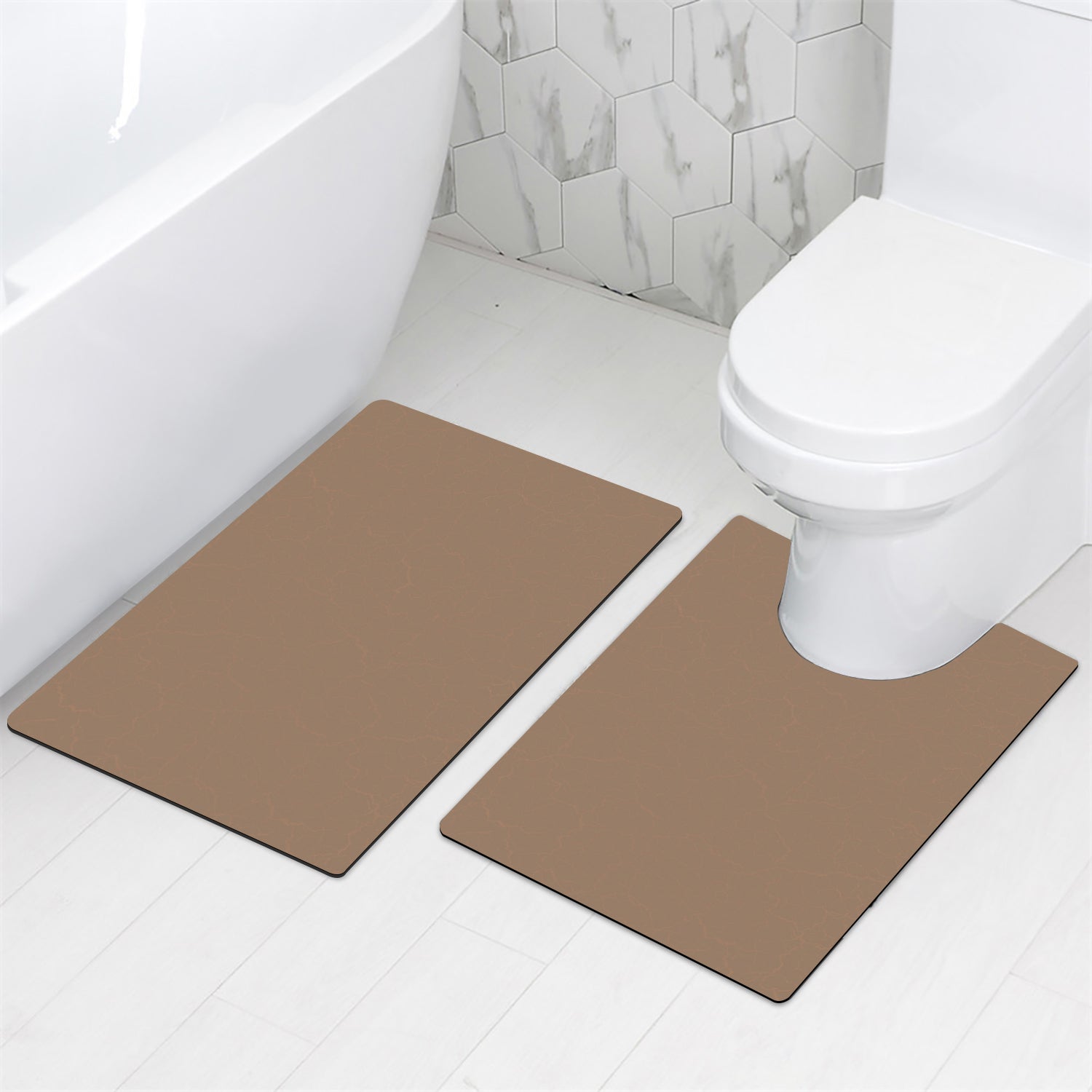 Suede Bathroom Mat Set