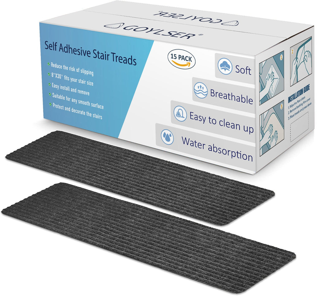 Self Adhesive Indoor Stair Runner Rugs Cover Mat Stair Treads for Wooden Steps