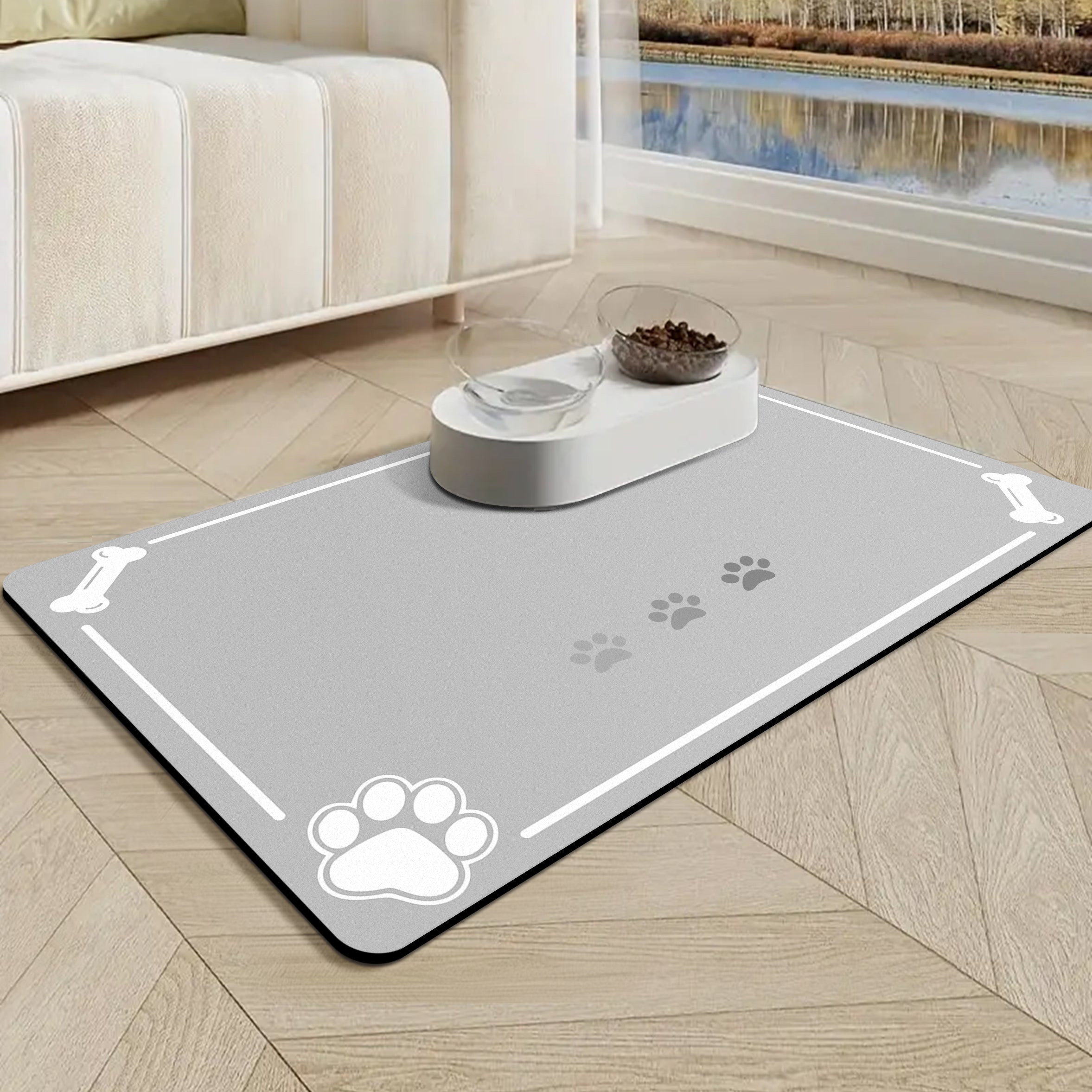 PU pet mat hallway mat Absorbent Large Pet Feeding Mat