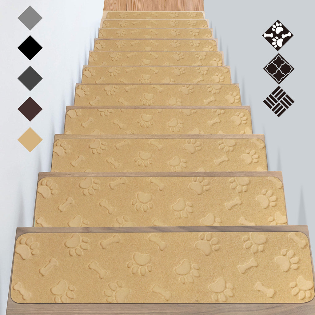Self Adhesive Indoor Stair Runner Rugs Cover Mat Stair Treads for Wooden Steps