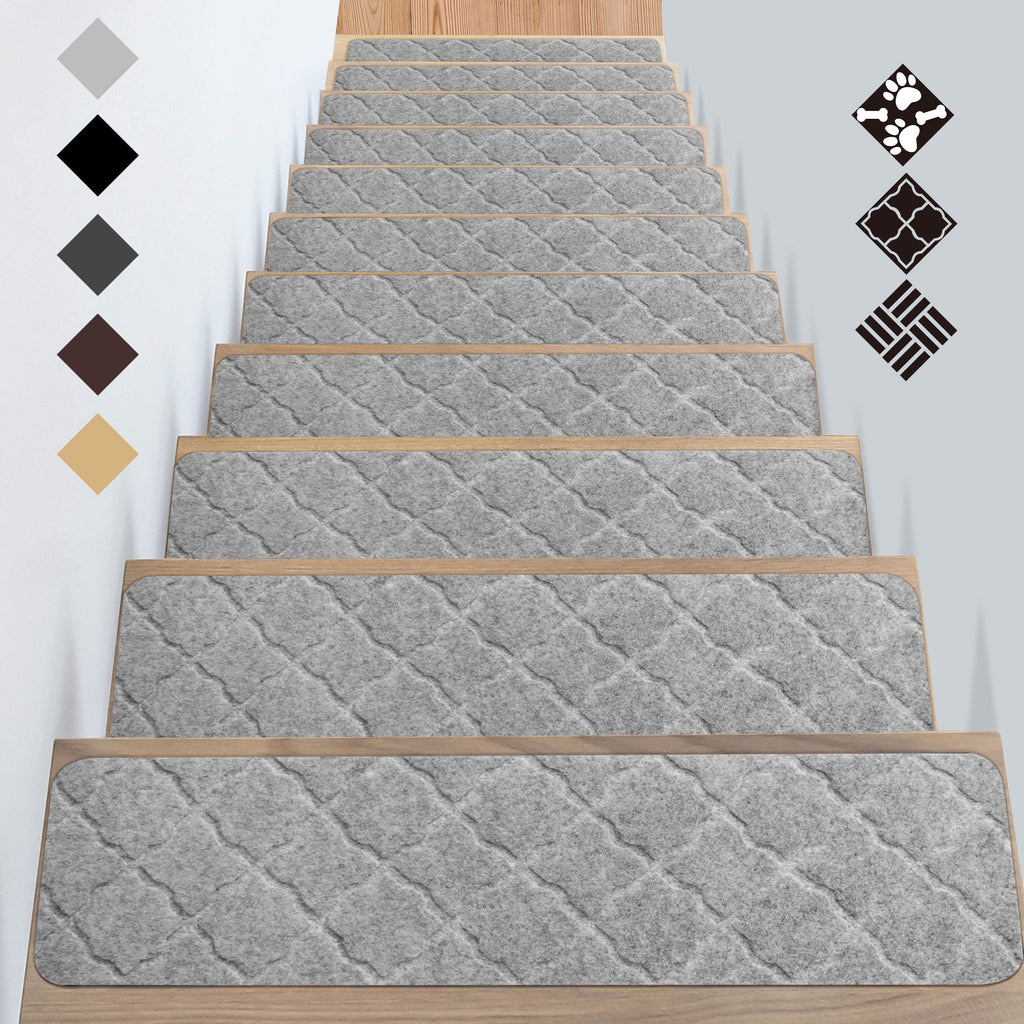 Self Adhesive Indoor Stair Runner Rugs Cover Mat Stair Treads for Wooden Steps