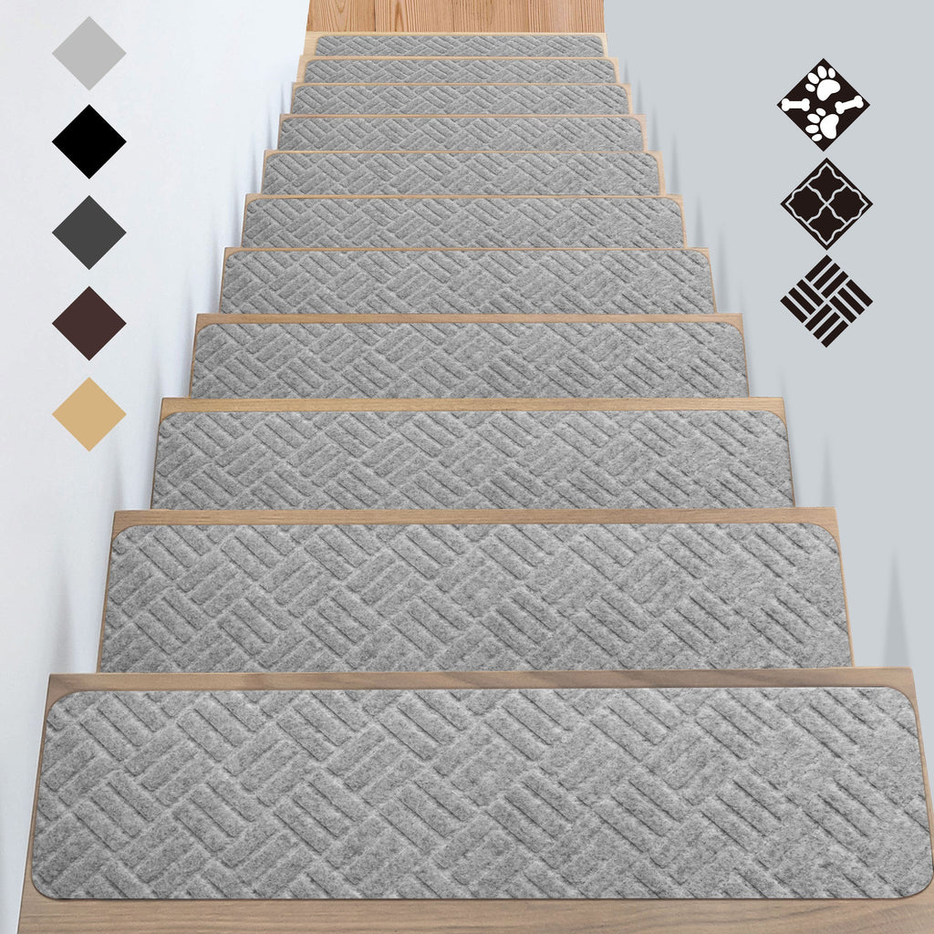 Self Adhesive Indoor Stair Runner Rugs Cover Mat Stair Treads for Wooden Steps