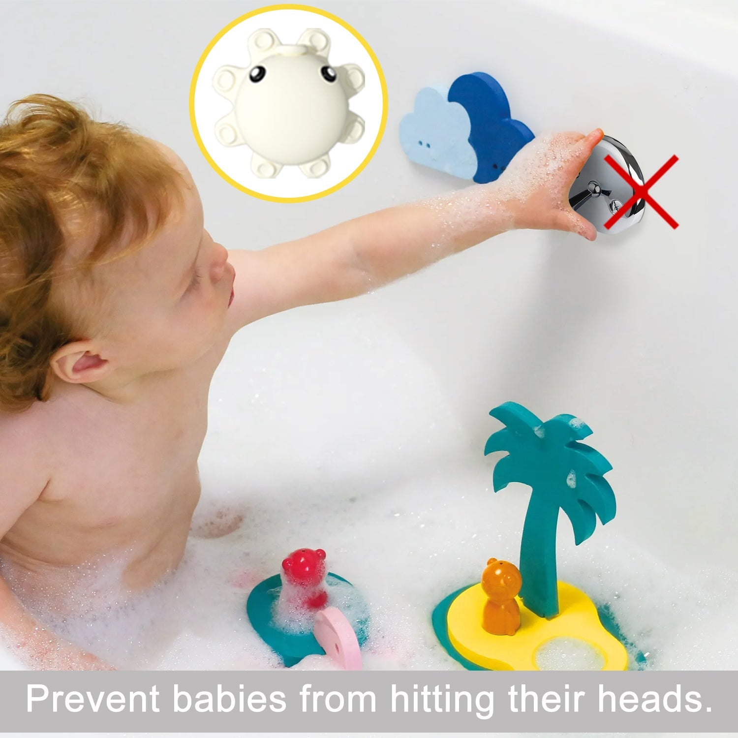 Bathtub Overflow Drain Cover Tub Overflow Drain Stopper with Suction Cups