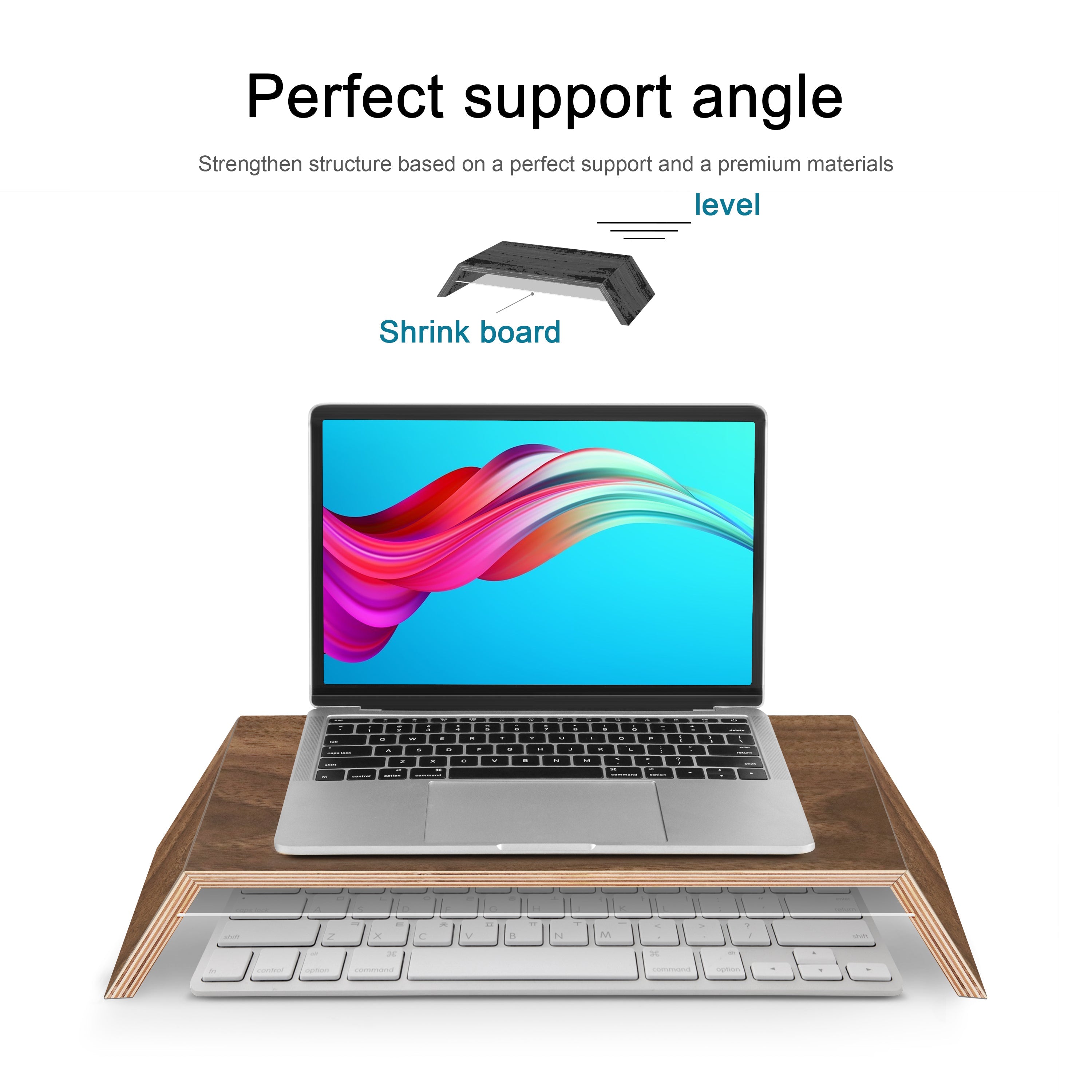 Monitor Stand Solid Wood Desktop Stands for Laptop (Two Color)