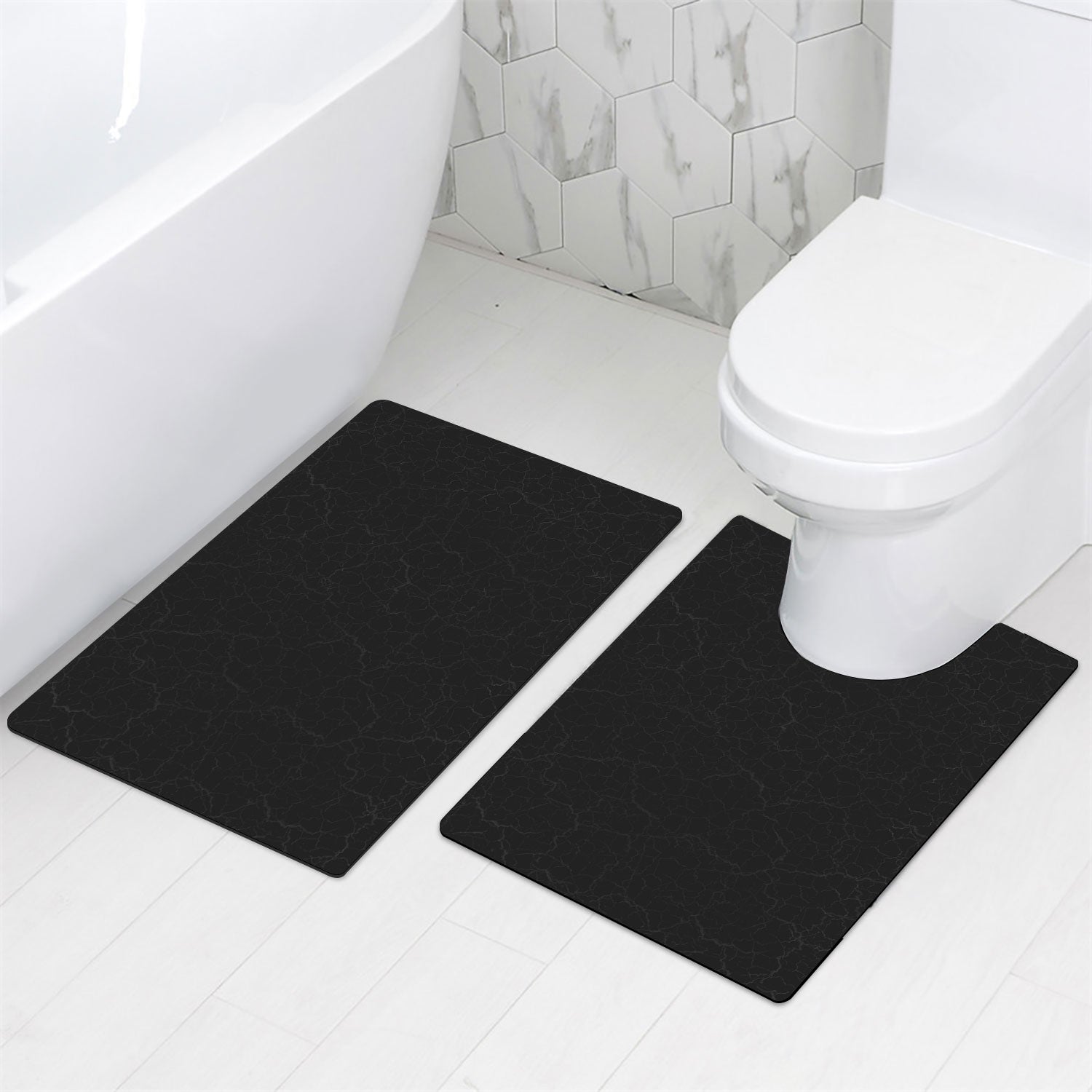 Suede Bathroom Mat Set
