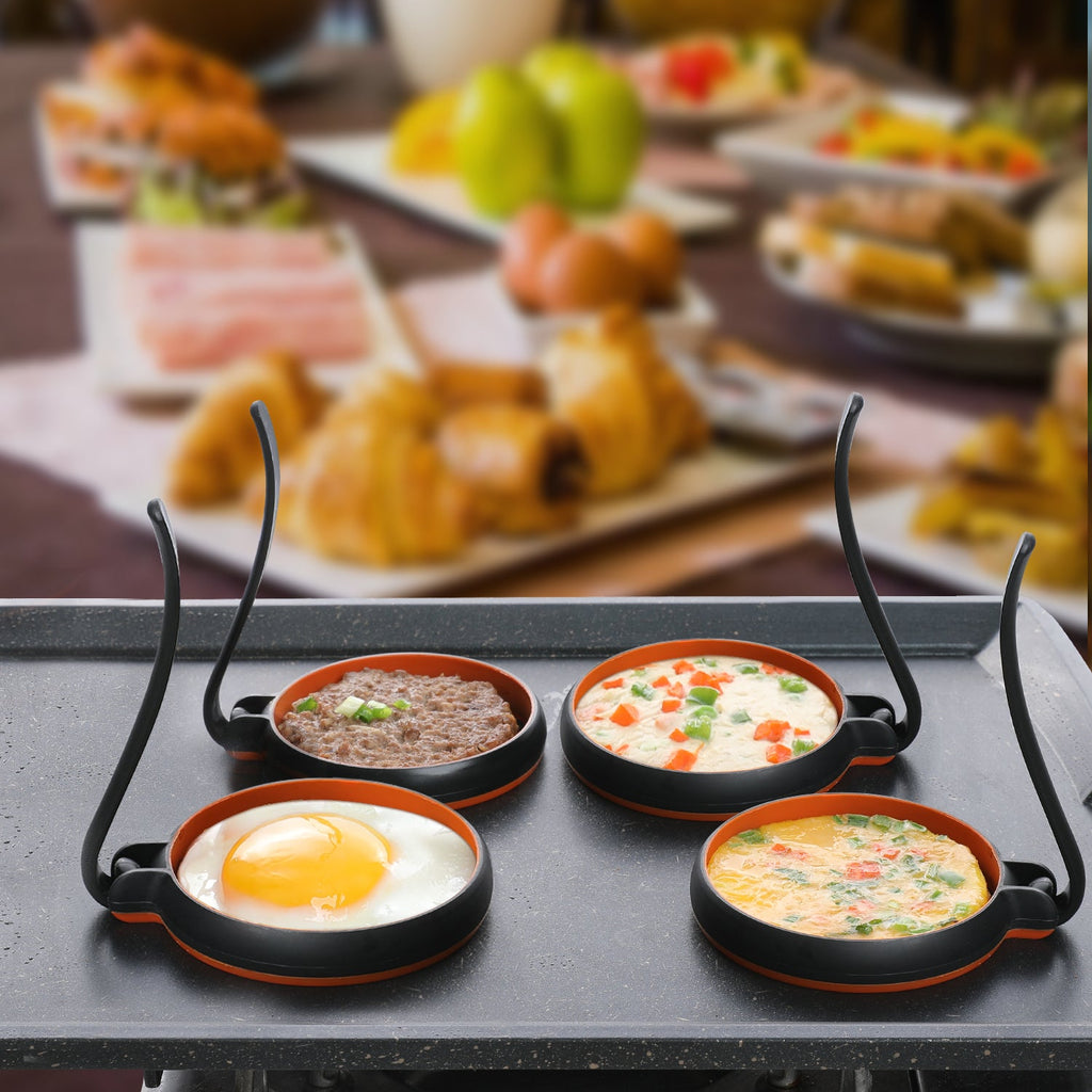 Square Silicone Egg Molds Pancake Molds for Kids