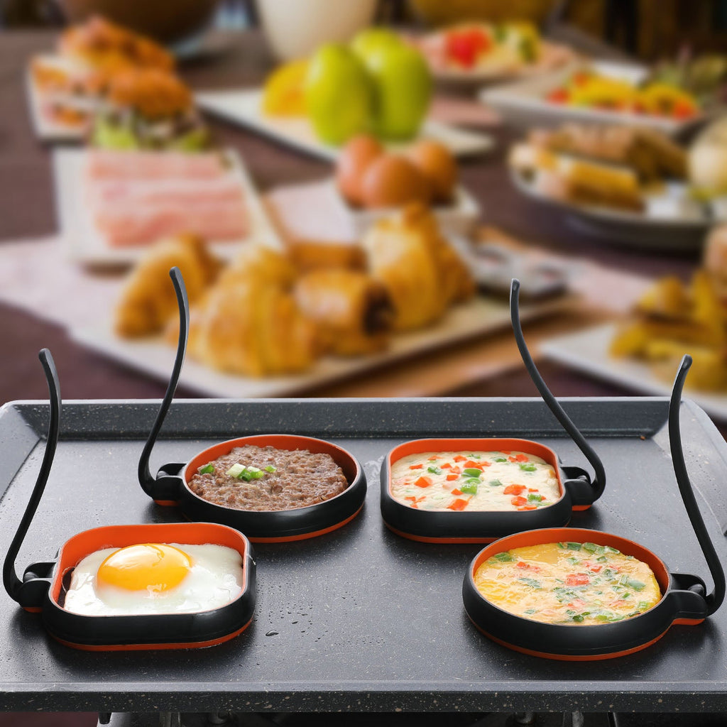 Square Silicone Egg Molds Pancake Molds for Kids