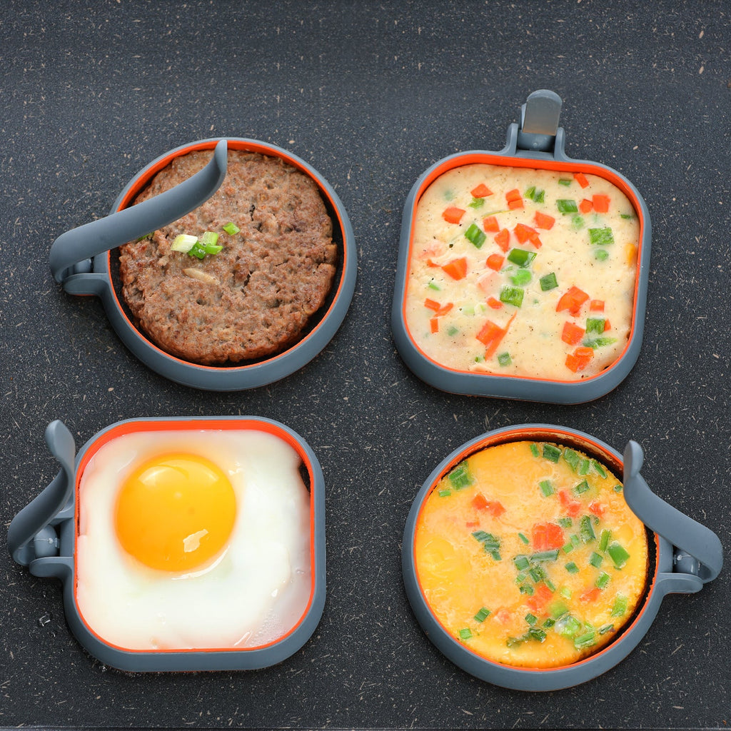 Square Silicone Egg Molds Pancake Molds for Kids