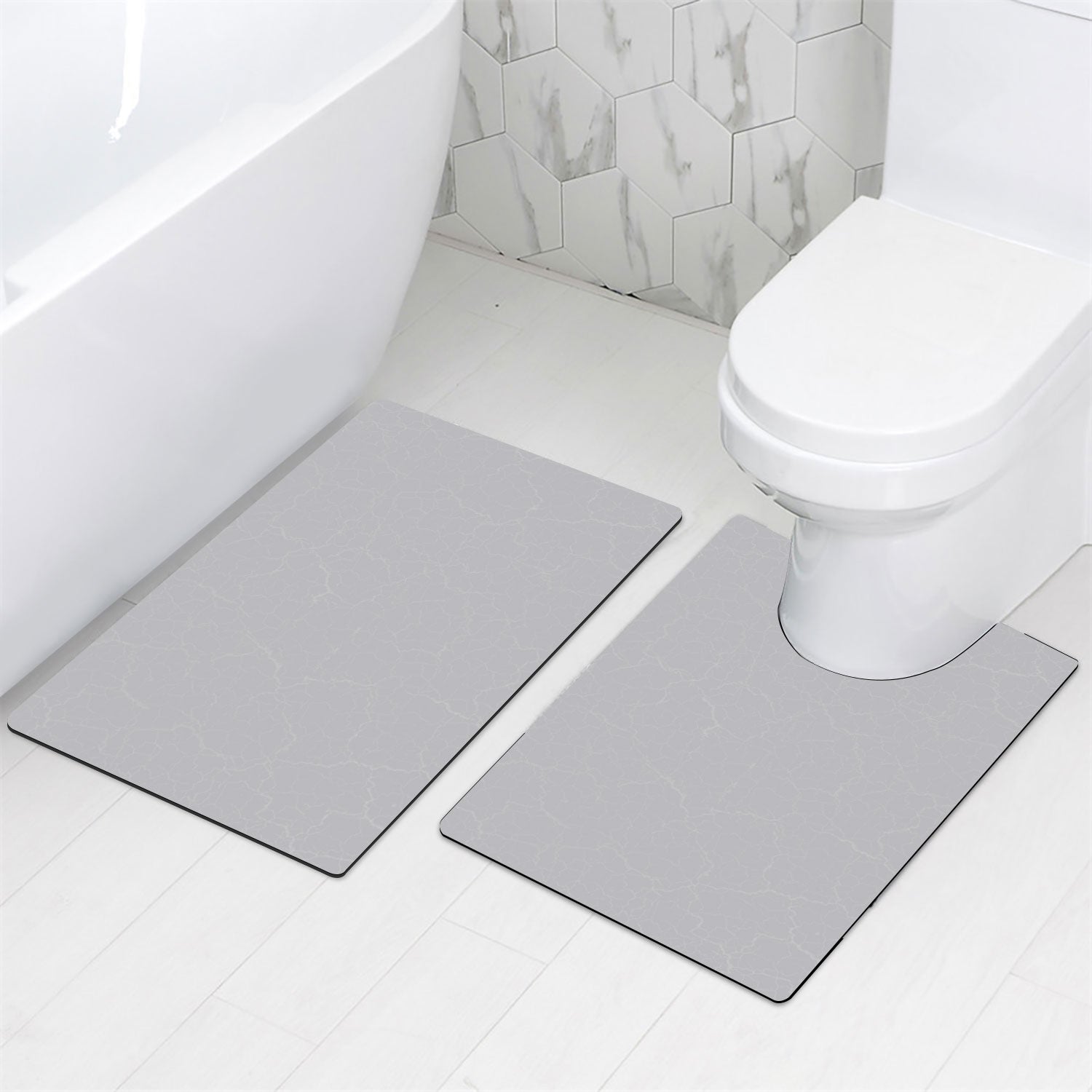 Suede Bathroom Mat Set