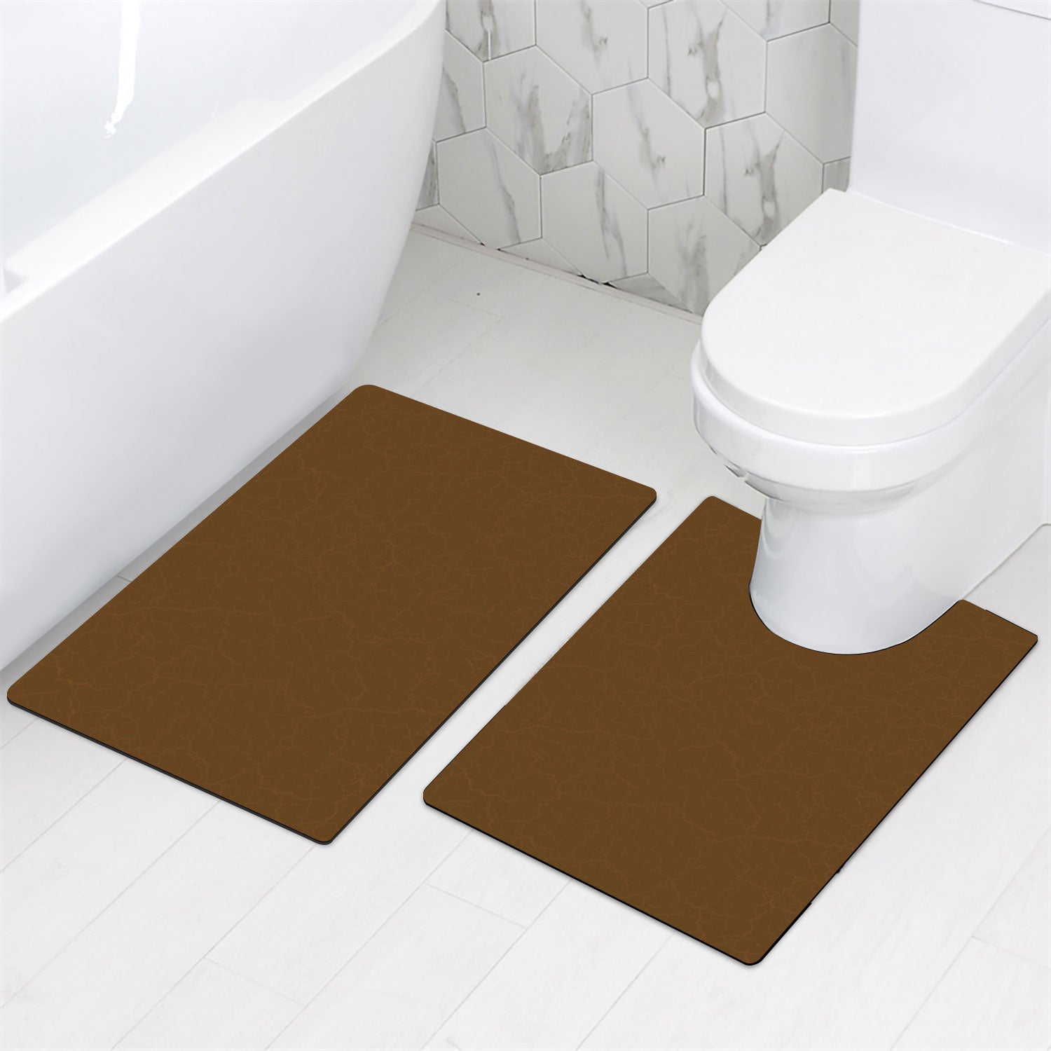 Suede Bathroom Mat Set