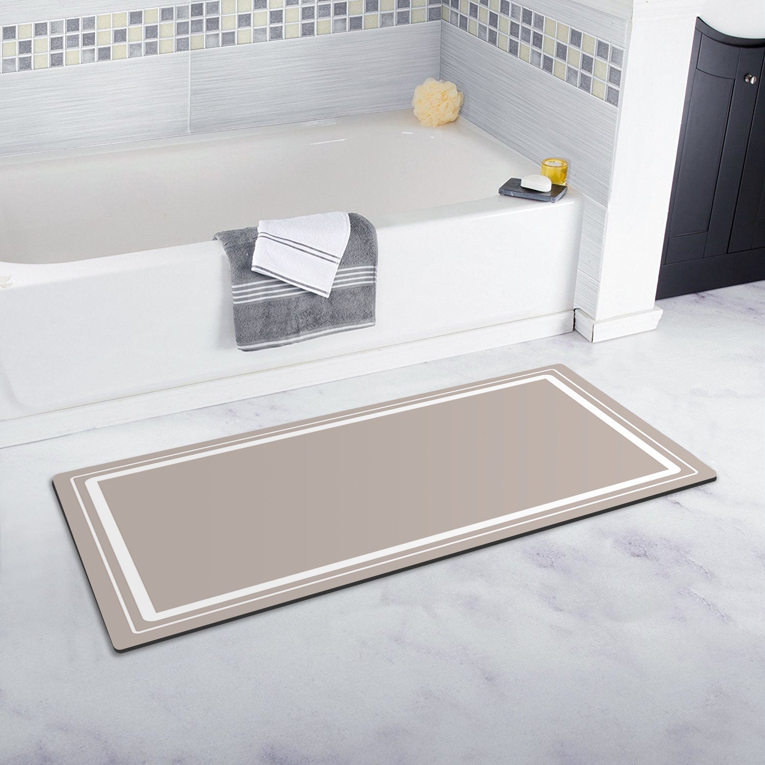 Suede Bathroom Mat Set