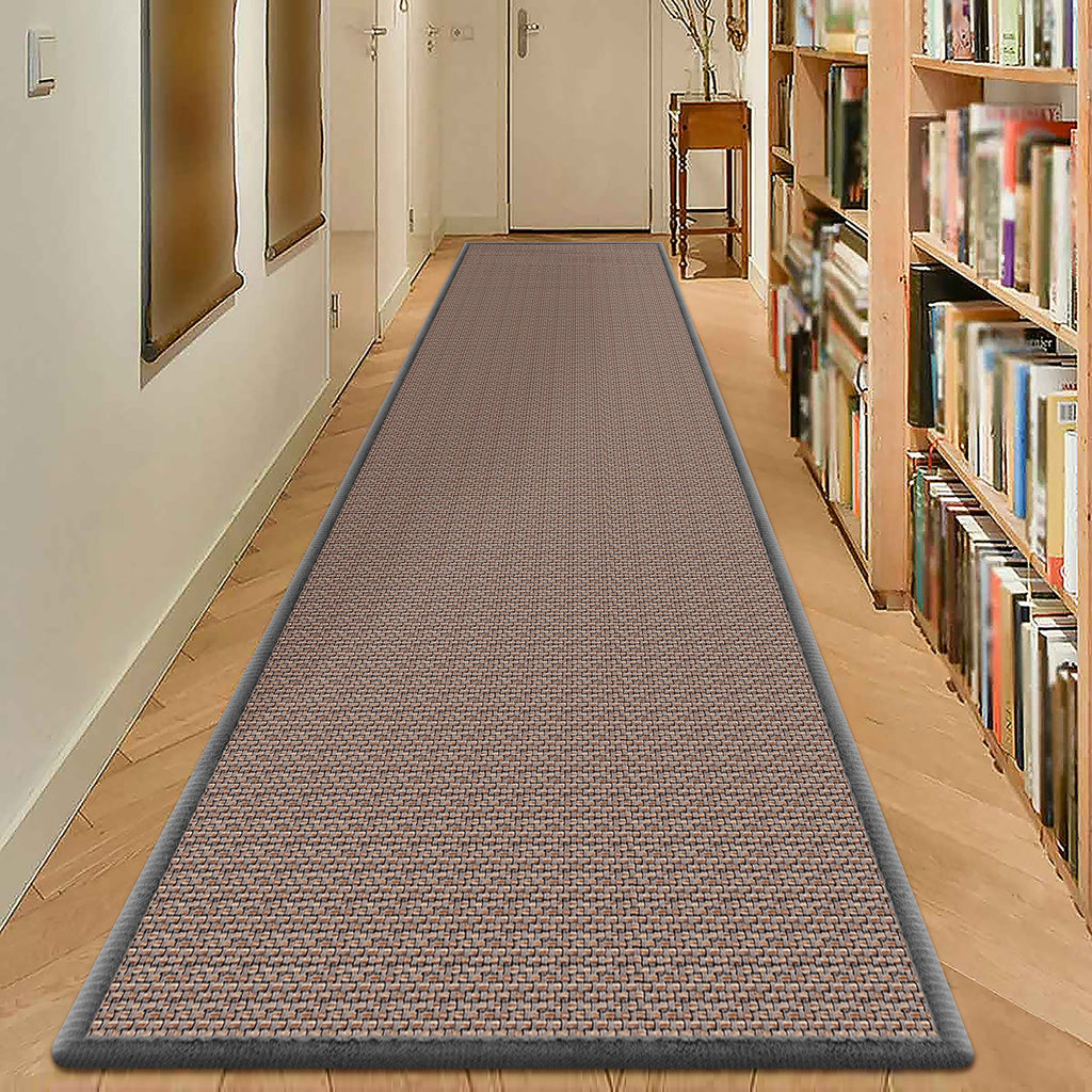 Boho Kitchen Rugs and Jute hallway mat anti-slip washable 60x26 inches