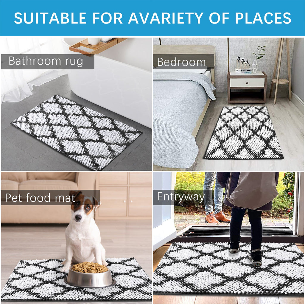 Indoor Door Mats Machine Washable Rugs 24x17 Inch Small Door Mat