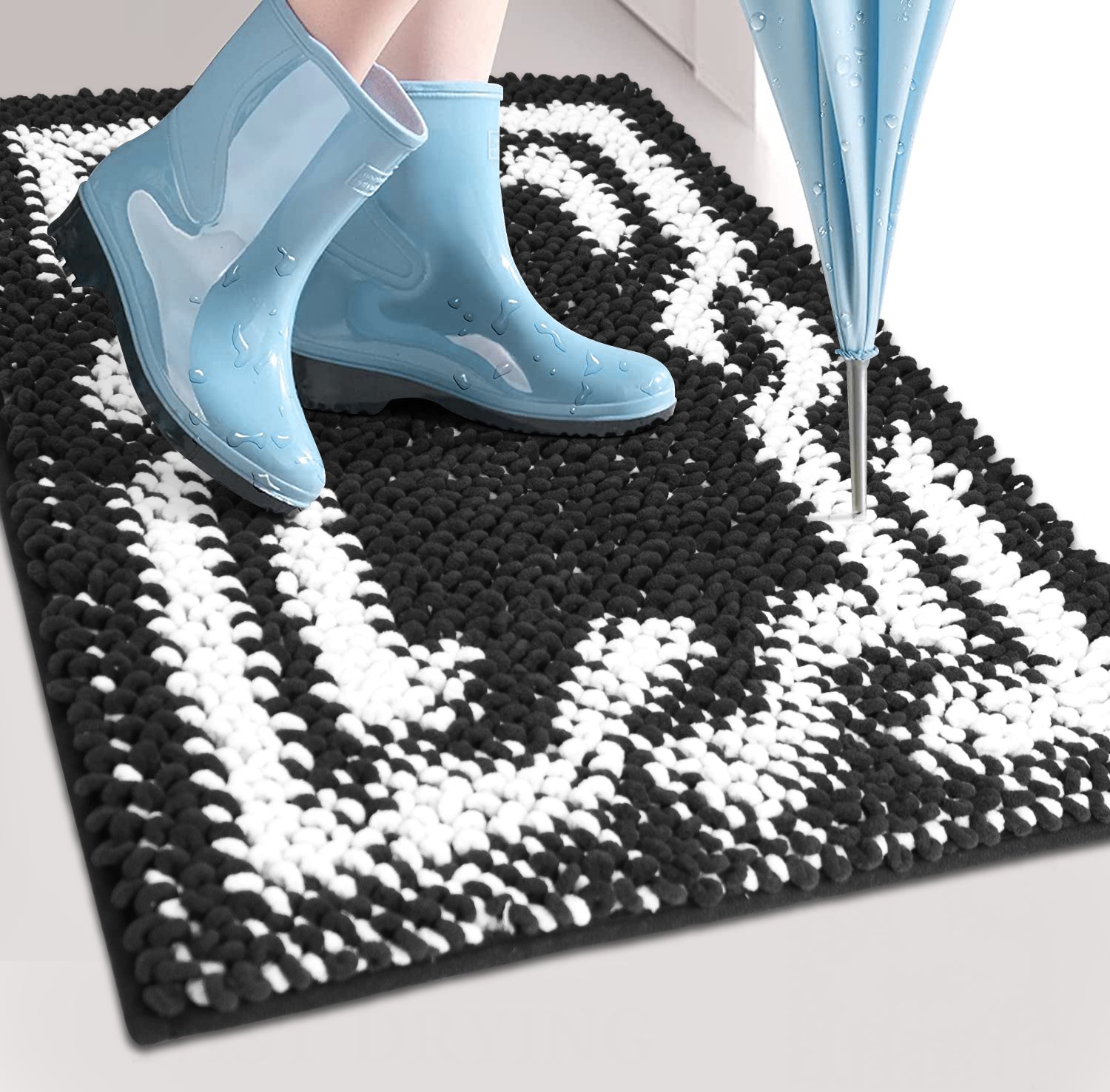 Indoor Door Mats Machine Washable Rugs 24x17 Inch Small Door Mat