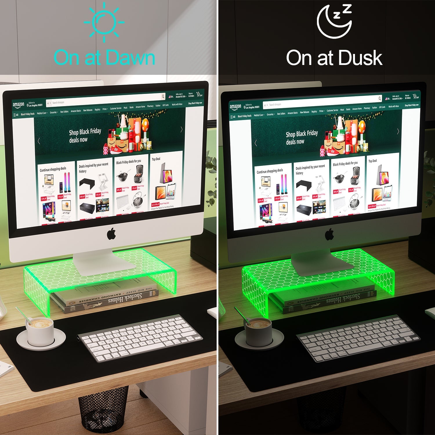 Acrylic Monitor Stand with LED Light