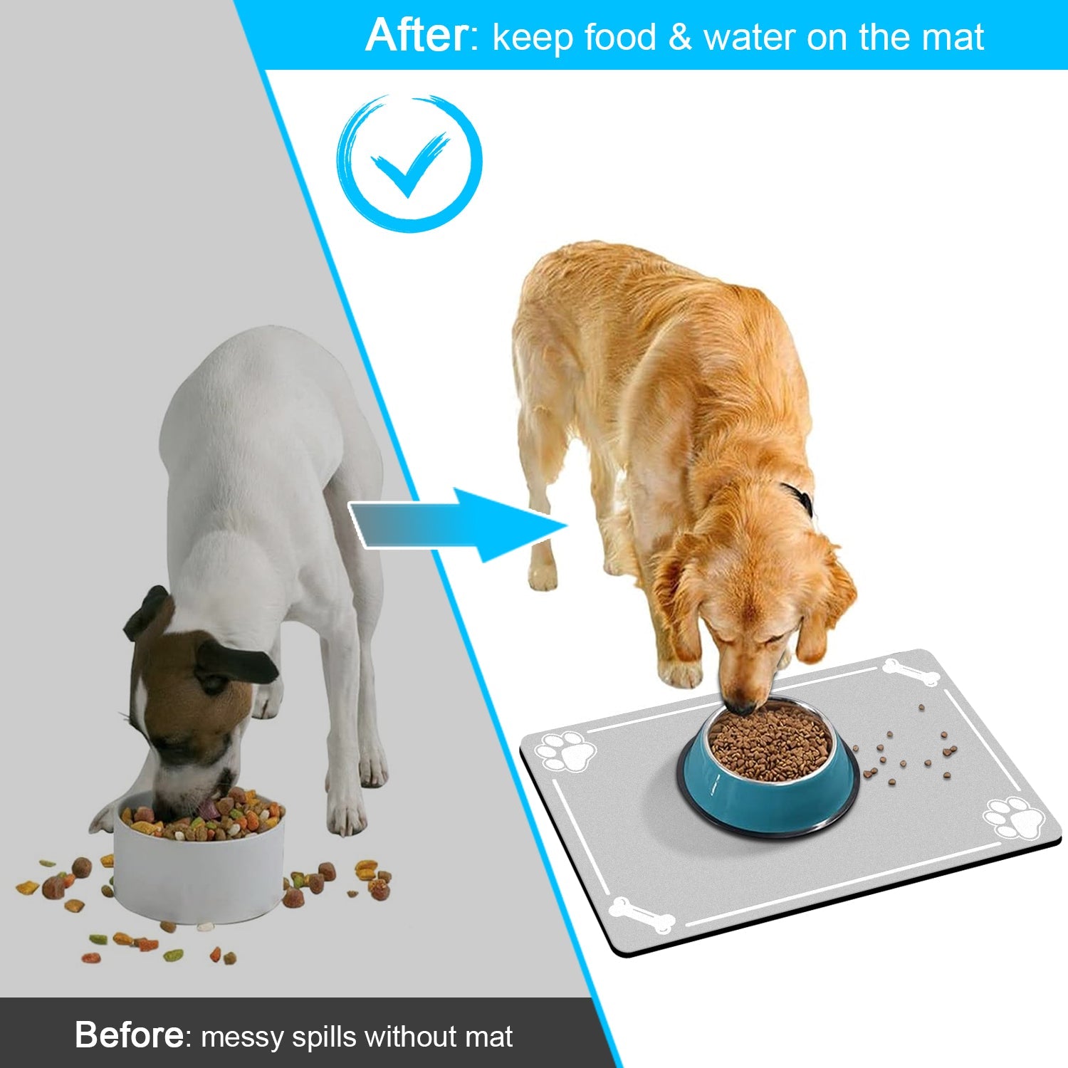 PU pet mat hallway mat Absorbent Large Pet Feeding Mat