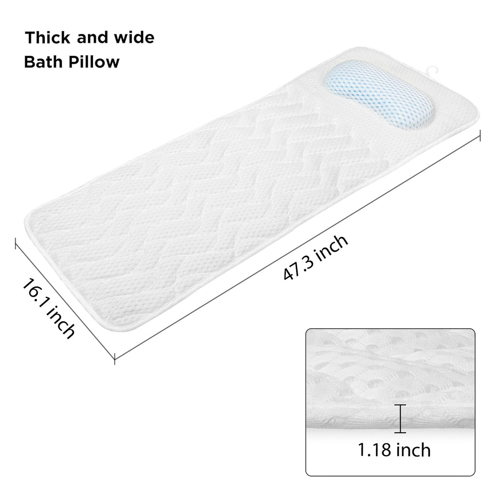 Bathtub Bath Pillows for Tub Full Body with Ergonomic TPE