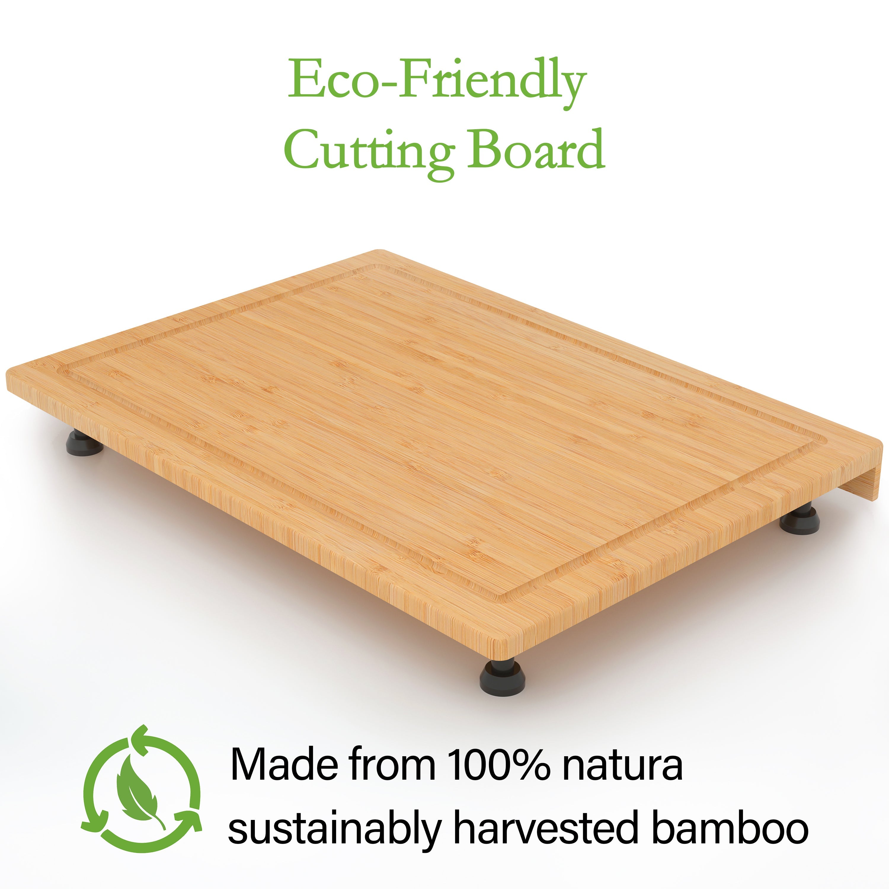 Stove Cover Board for Gas Stovetop - Raised Cutting Board with Legs and Juice Grooves, Adjustable Noodle Board Stove Cover for RV Stove Top (29.52"x21.65")