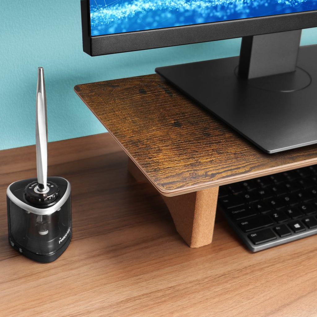 Dual Monitor Stand Solid Wood Desktop Stands (Three Color)