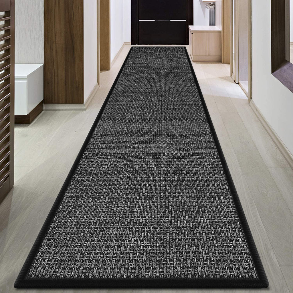 Boho Kitchen Rugs and Jute hallway mat anti-slip washable 60x26 inches