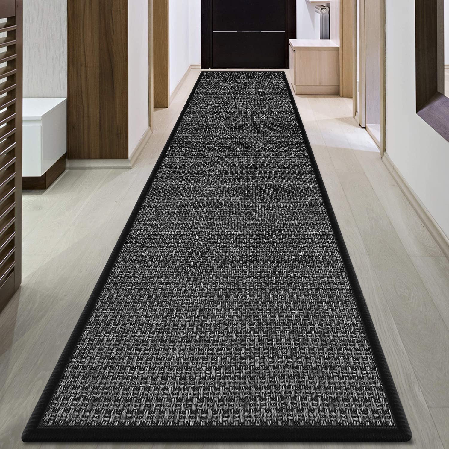 Boho Kitchen Rugs and Jute hallway mat anti-slip washable 60x26 inches
