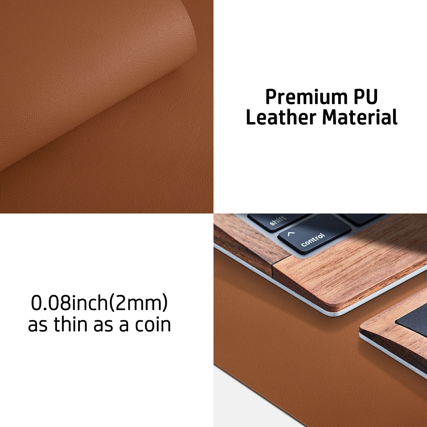 Leather Desk Pad (Four Sizes / Brown)
