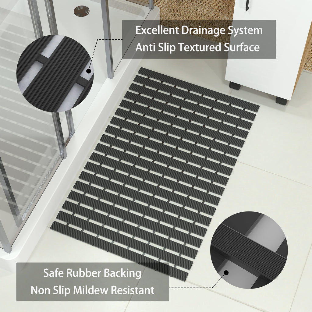 Inside Shower Mat Non Slip Bathtub Mat for Tub Without Suction Cups