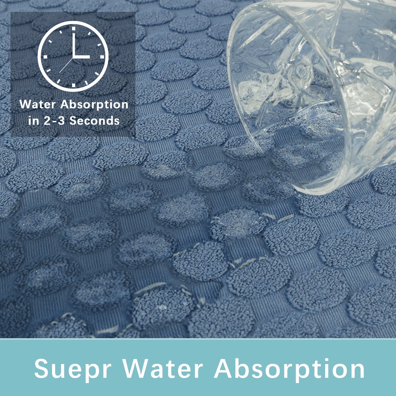 Best Memory Foam Bath Mat Set 24''x17'' Black Door Mat