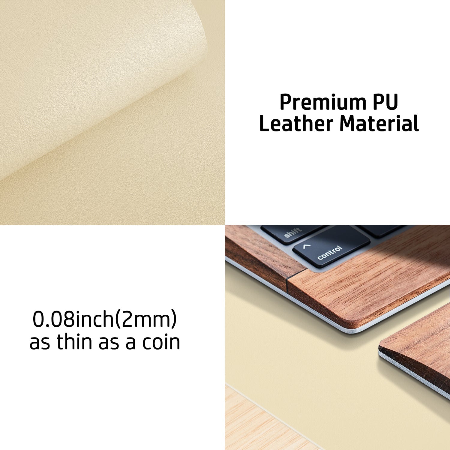 Leather Desk Pad (Four Sizes / Yellow)