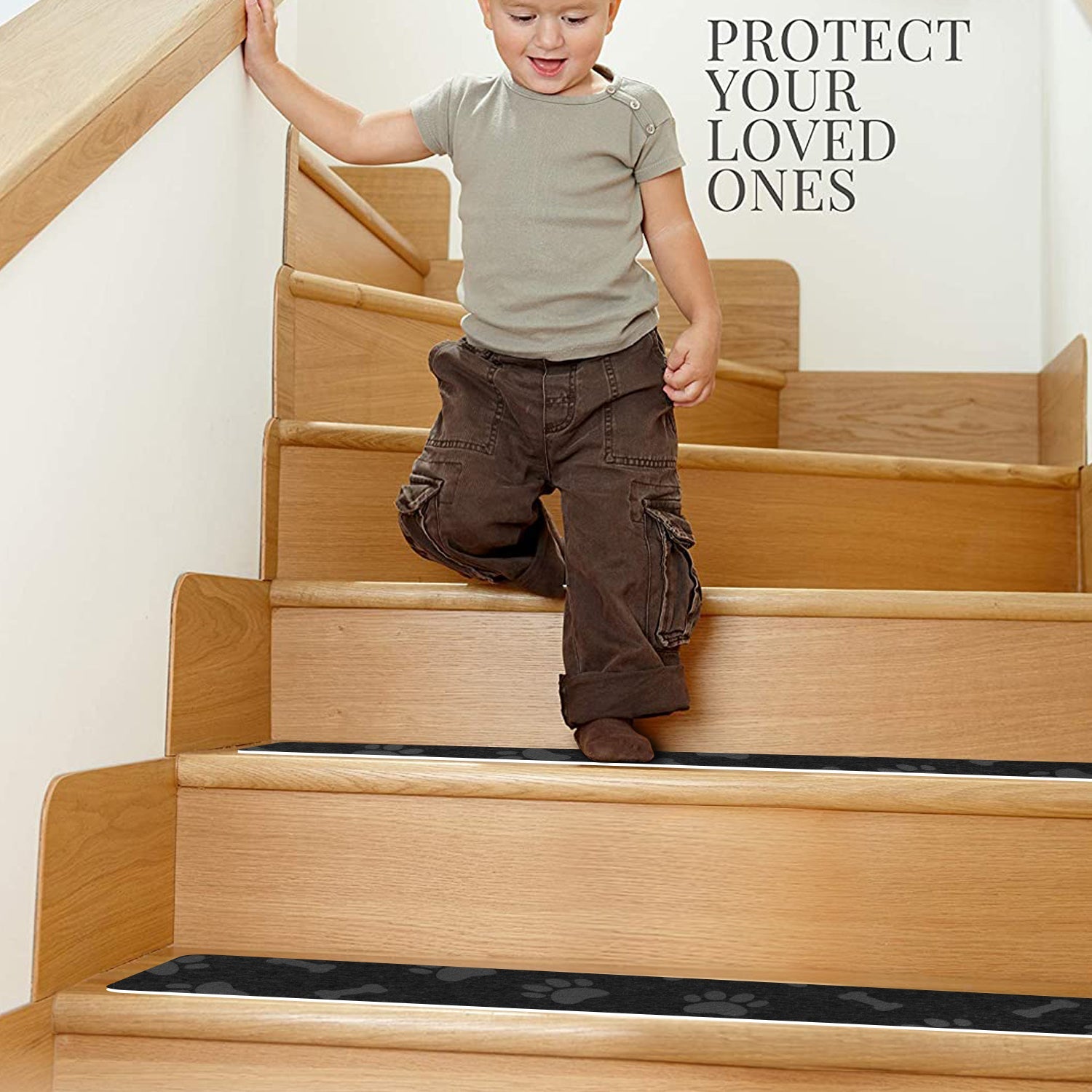 Self Adhesive Indoor Stair Runner Rugs Cover Mat Stair Treads for Wooden Steps