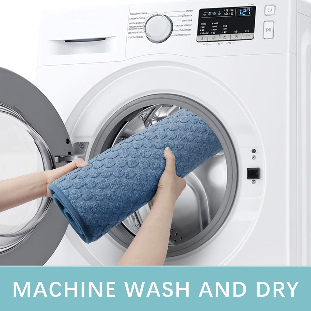 Best Memory Foam Bath Mat Set 24''x17'' Black Door Mat