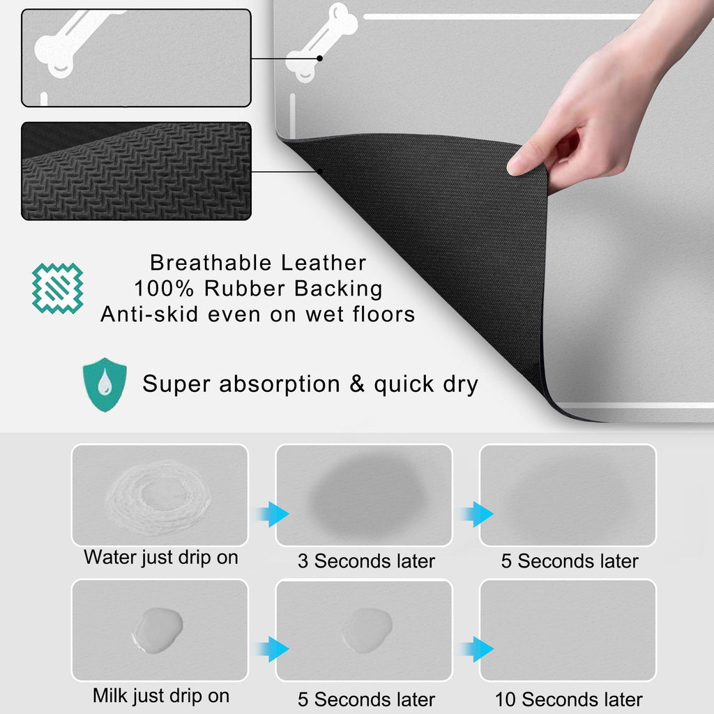 PU pet mat hallway mat Absorbent Large Pet Feeding Mat