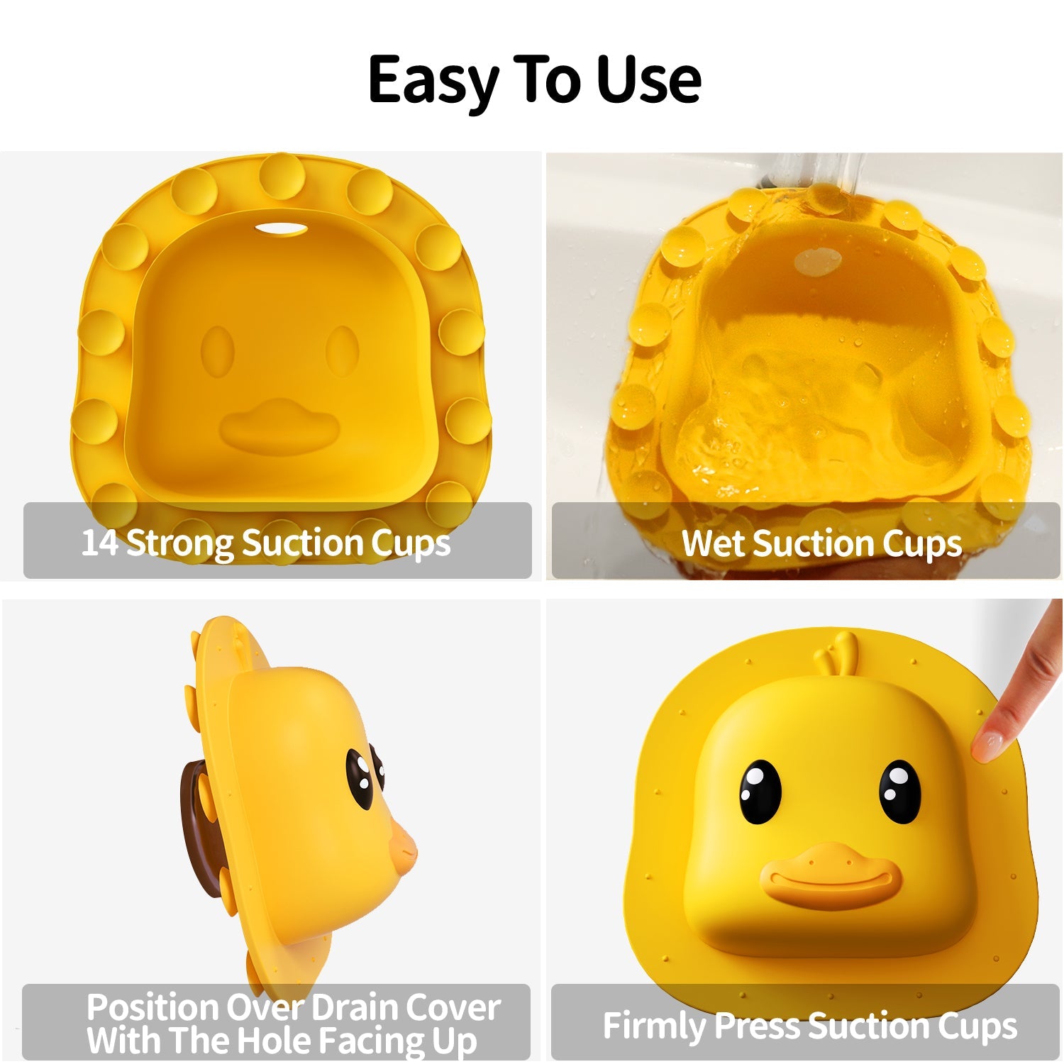 Bathtub Overflow Drain Cover Tub Overflow Drain Stopper with Suction Cups