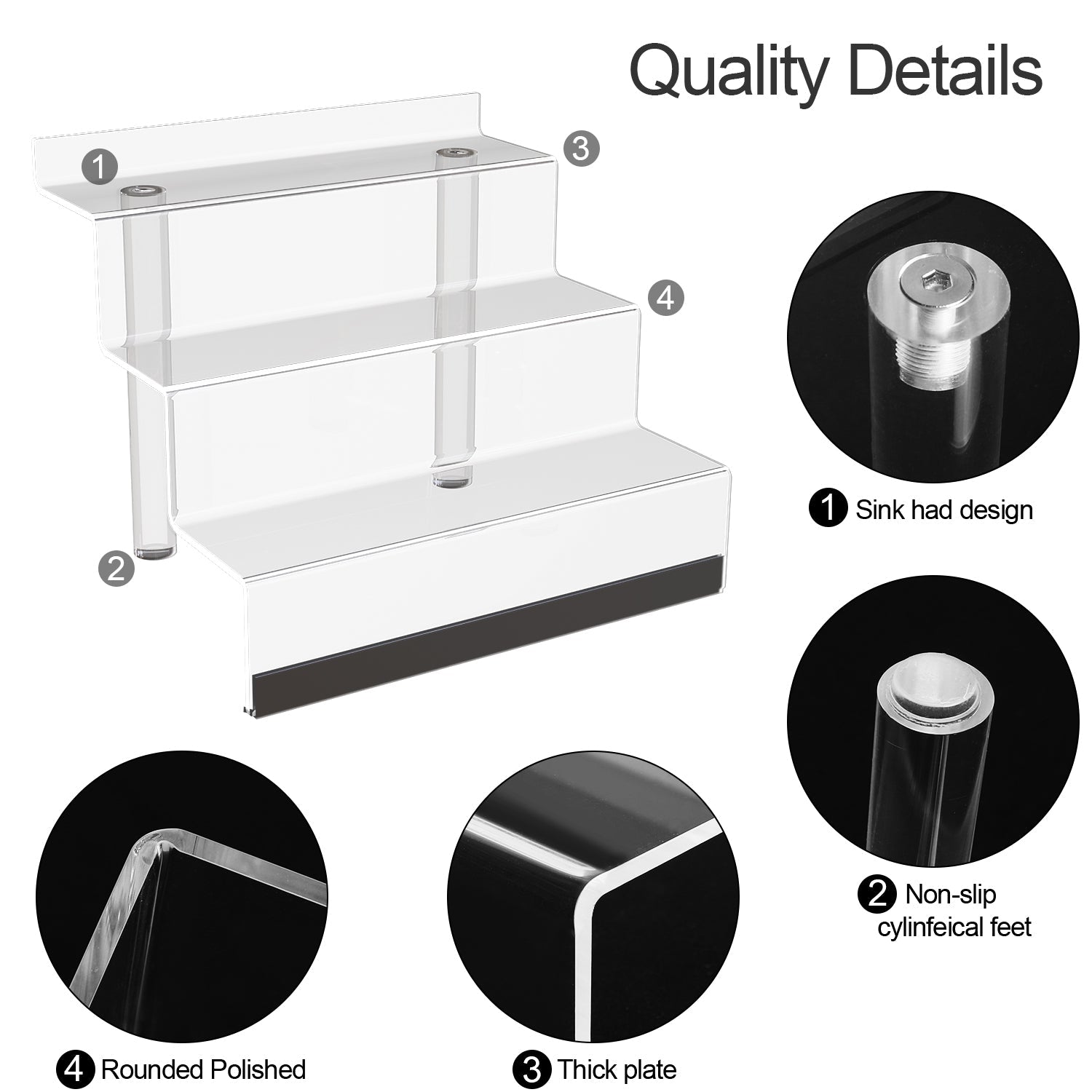 Acrylic Display Organizer with Led Light