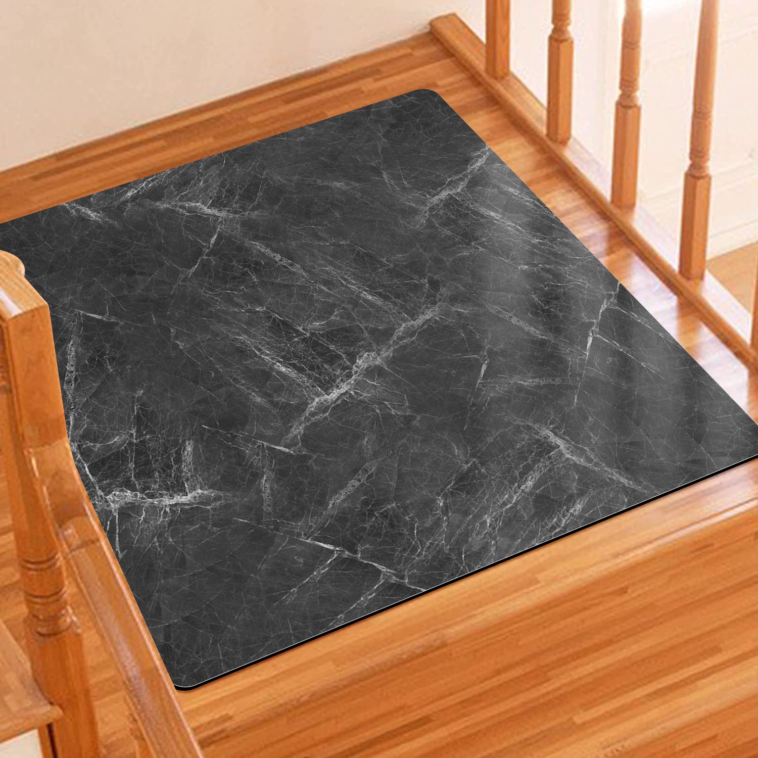 Rubber Stair Treads Carpet Non Slip Black Stair Rugs for Wooden Steps