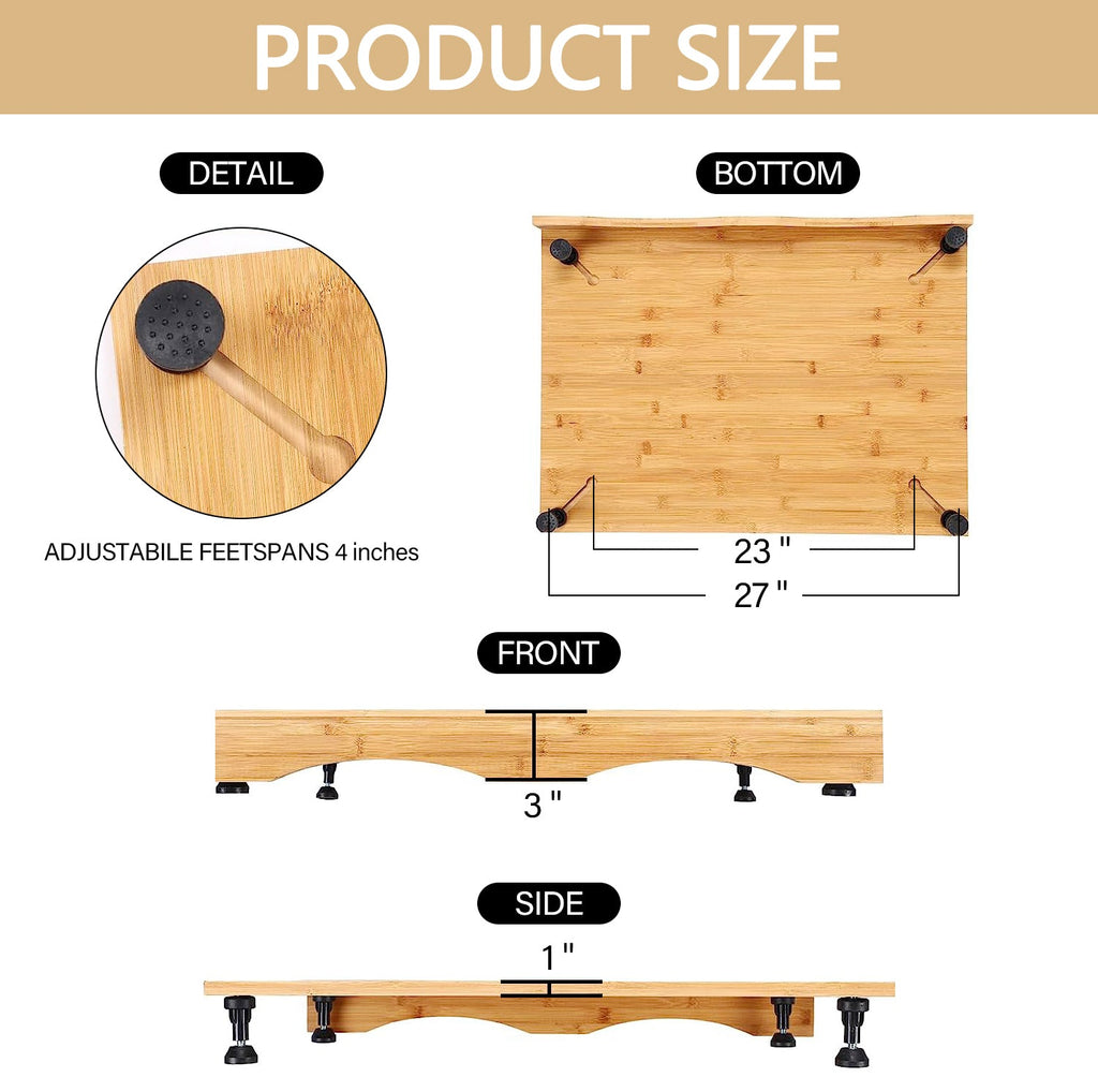 Stove Cover Board for Gas Stovetop - Raised Cutting Board with Legs and Juice Grooves, Adjustable Noodle Board Stove Cover for RV Stove Top (29.52"x21.65")
