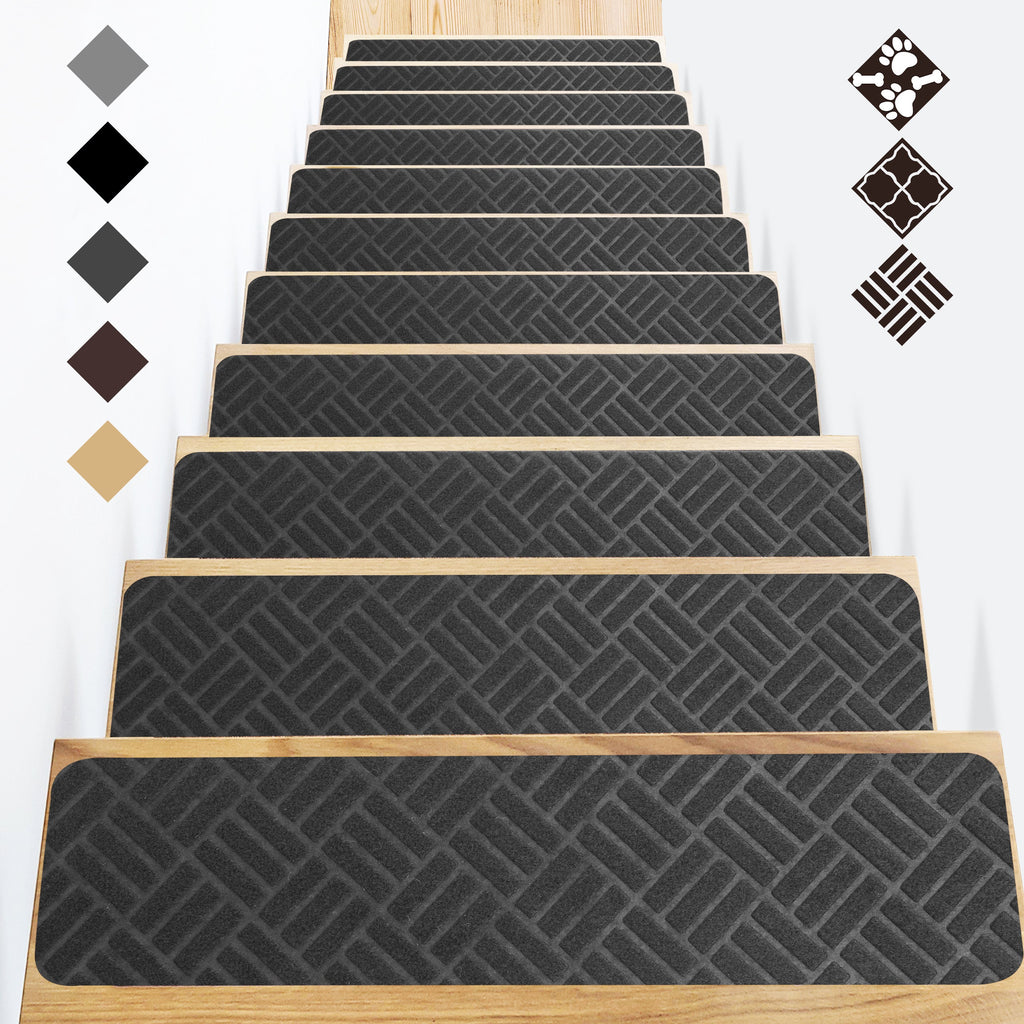 Self Adhesive Indoor Stair Runner Rugs Cover Mat Stair Treads for Wooden Steps