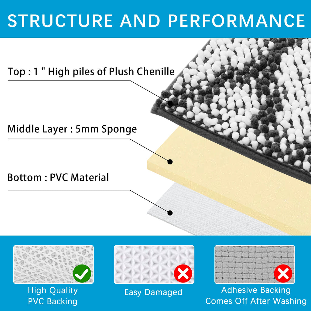 Indoor Door Mats Machine Washable Rugs 24x17 Inch Small Door Mat