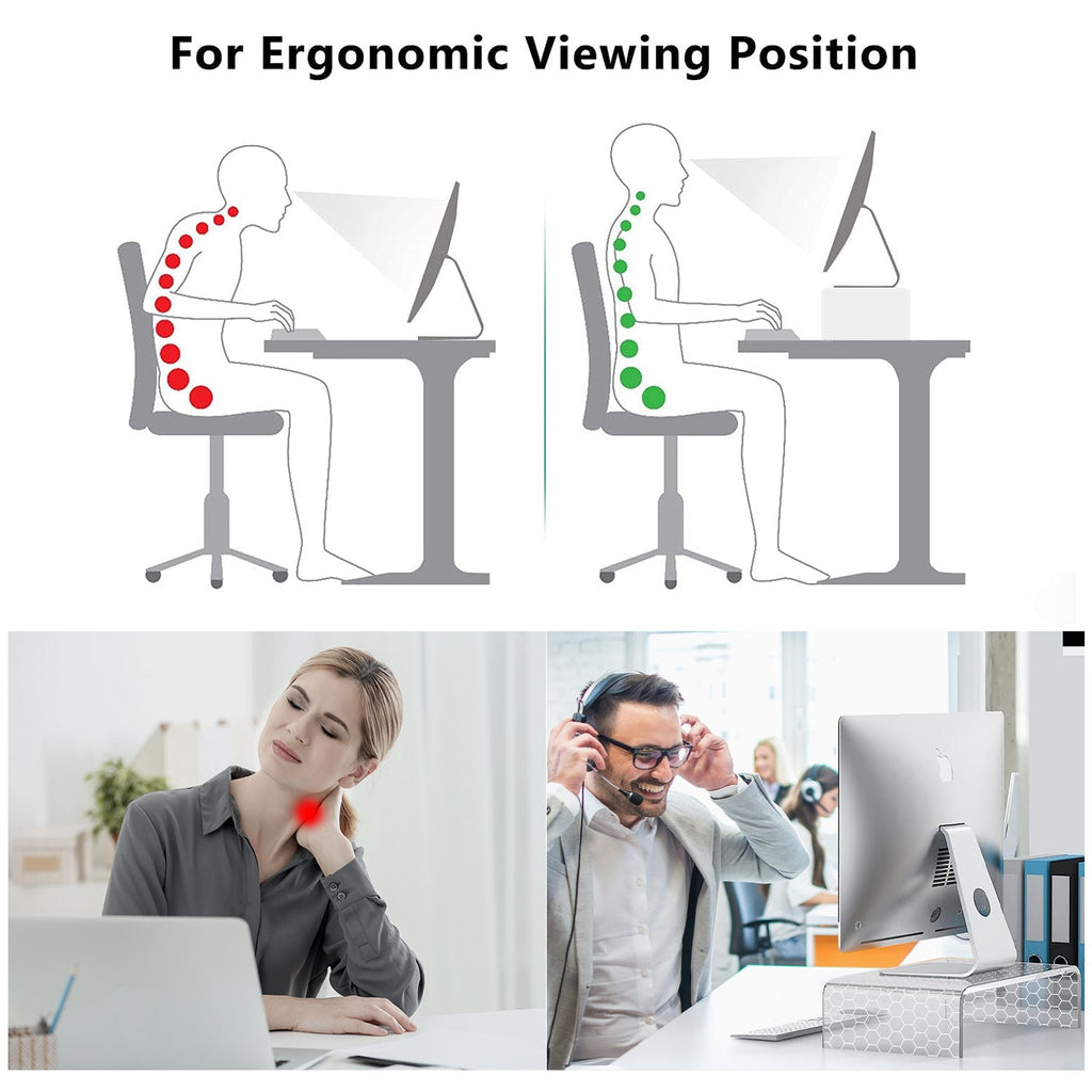 Acrylic Monitor Stand with LED Light