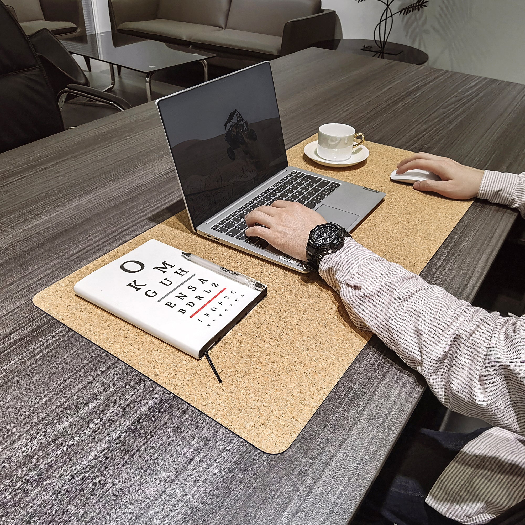 ECO Cork & Leather Dual-side Desk Pad
