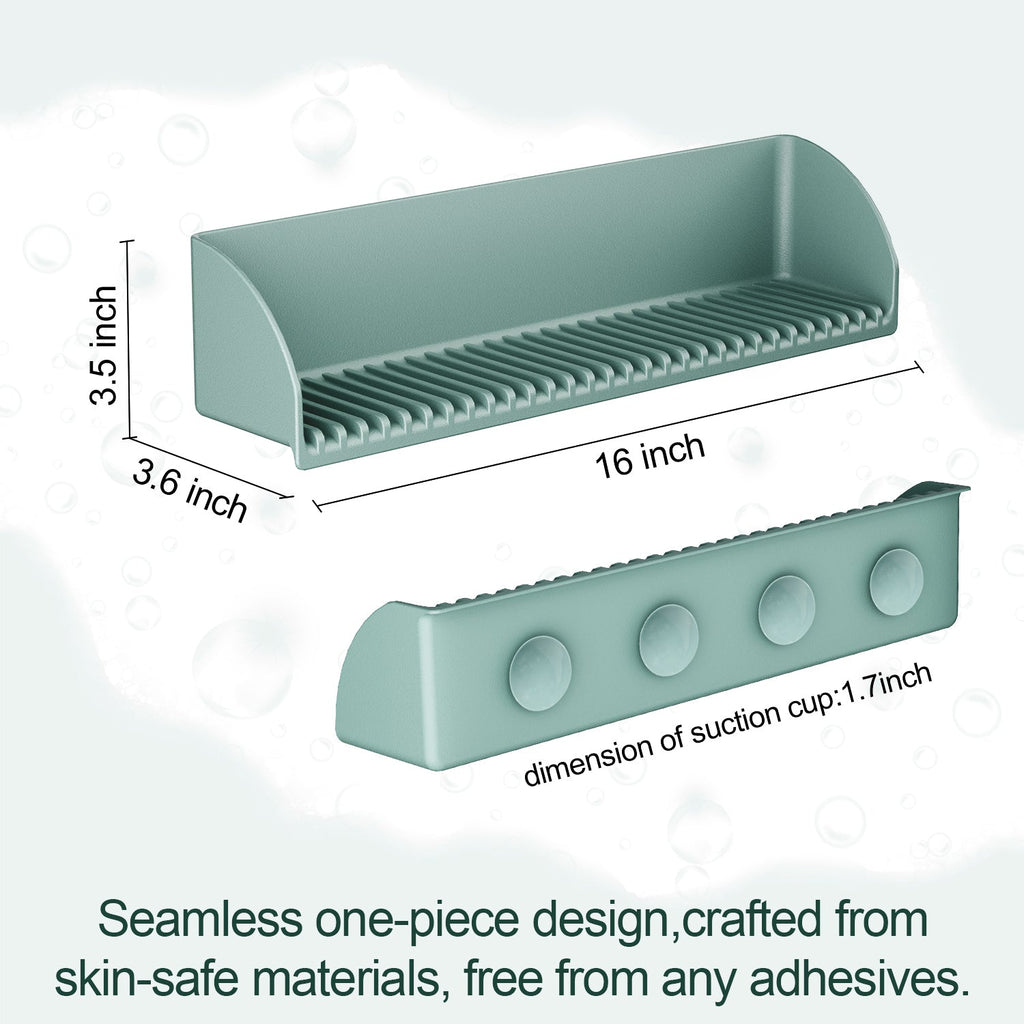 Bathtub Splash Guard for Tub - Silicone Tub Water Splash Guard with 4 Suction Cups, Bath Toy Holder, Tub Play Shelf for Kids, Bathtub Side Splash Guard Tray, Toddler Bathroom Essentials, 1Pack