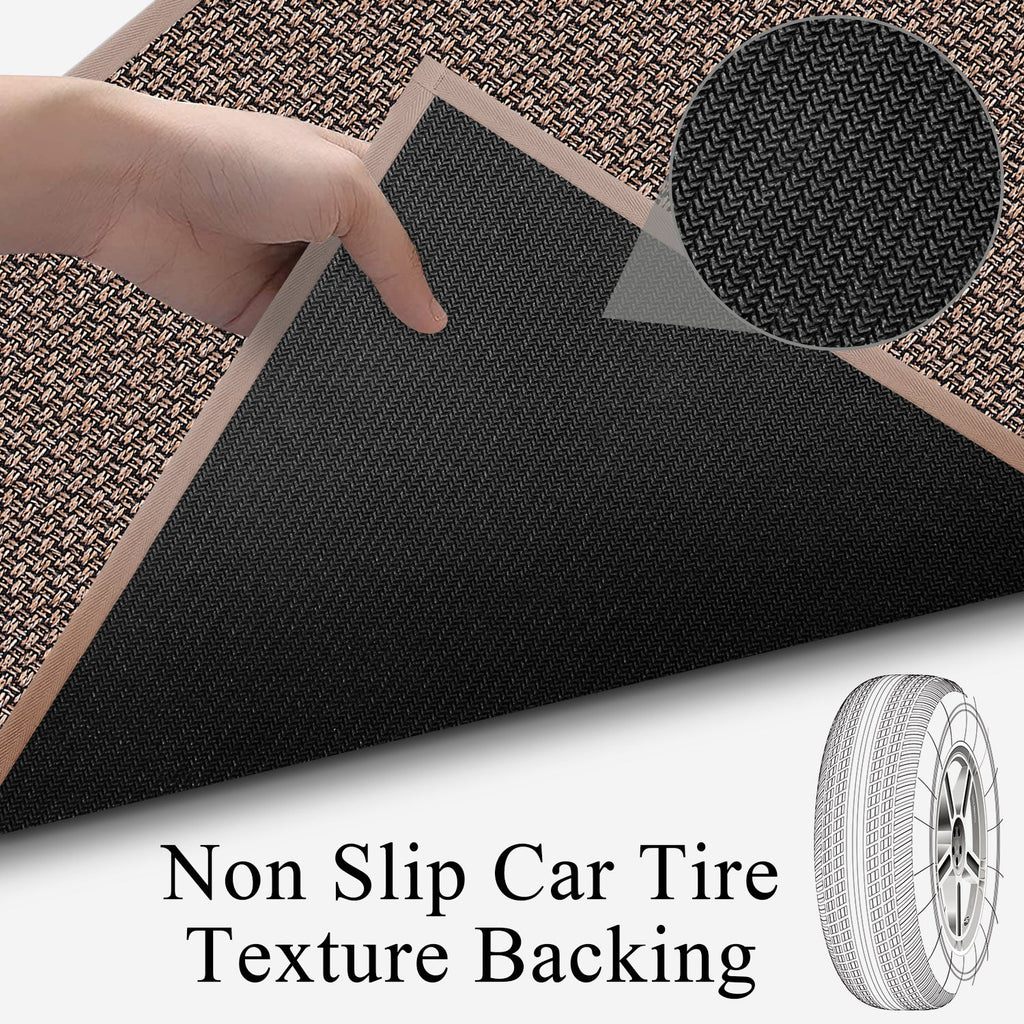 Non Slip Stair Treads for Wooden Steps Indoor 15pcs Brown Stair Rugs