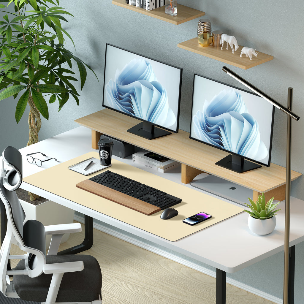 Leather Desk Pad (Four Sizes / Yellow)