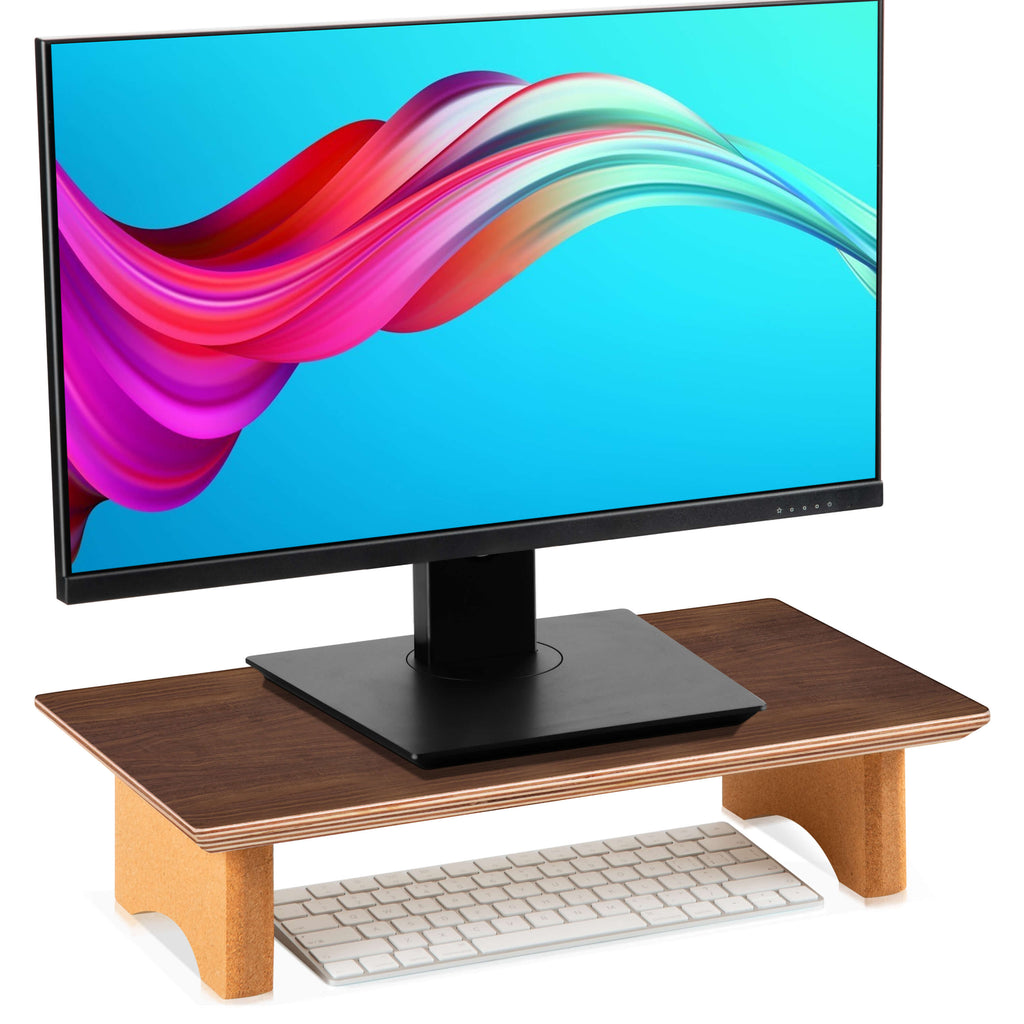 Monitor Stand for Desk Solid Wood Desktop Stands for Laptop (Two Color)