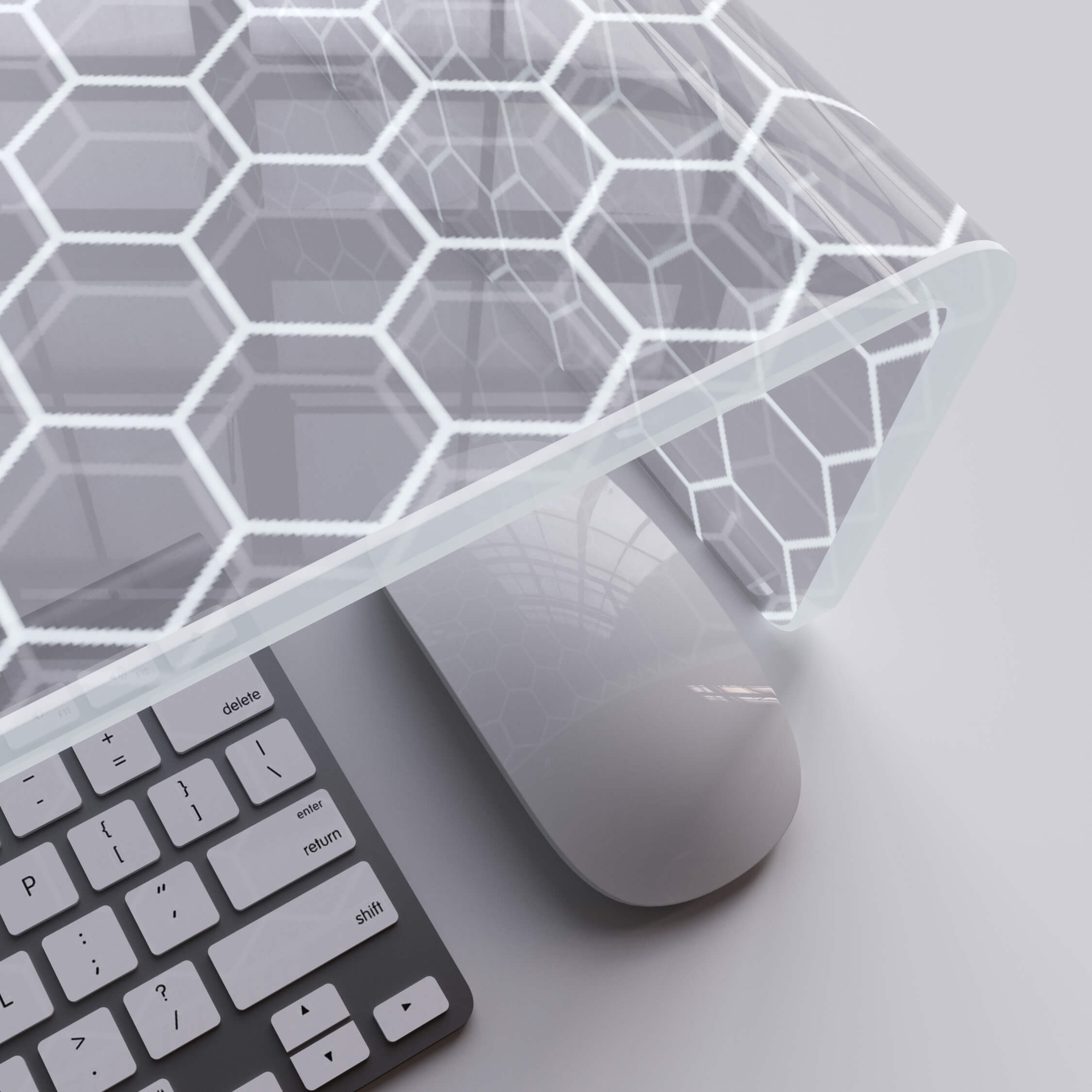 Desk Acrylic Computer Monitor Stand with LED (Two Color)