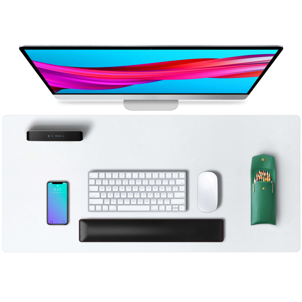 Leather Desk Pad (Four Sizes / Off-White)