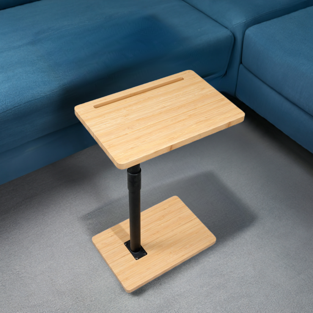 54Pcs - 360° Rotatable Sofa Tray Table for Couch Arm - Bamboo,Rectangle）